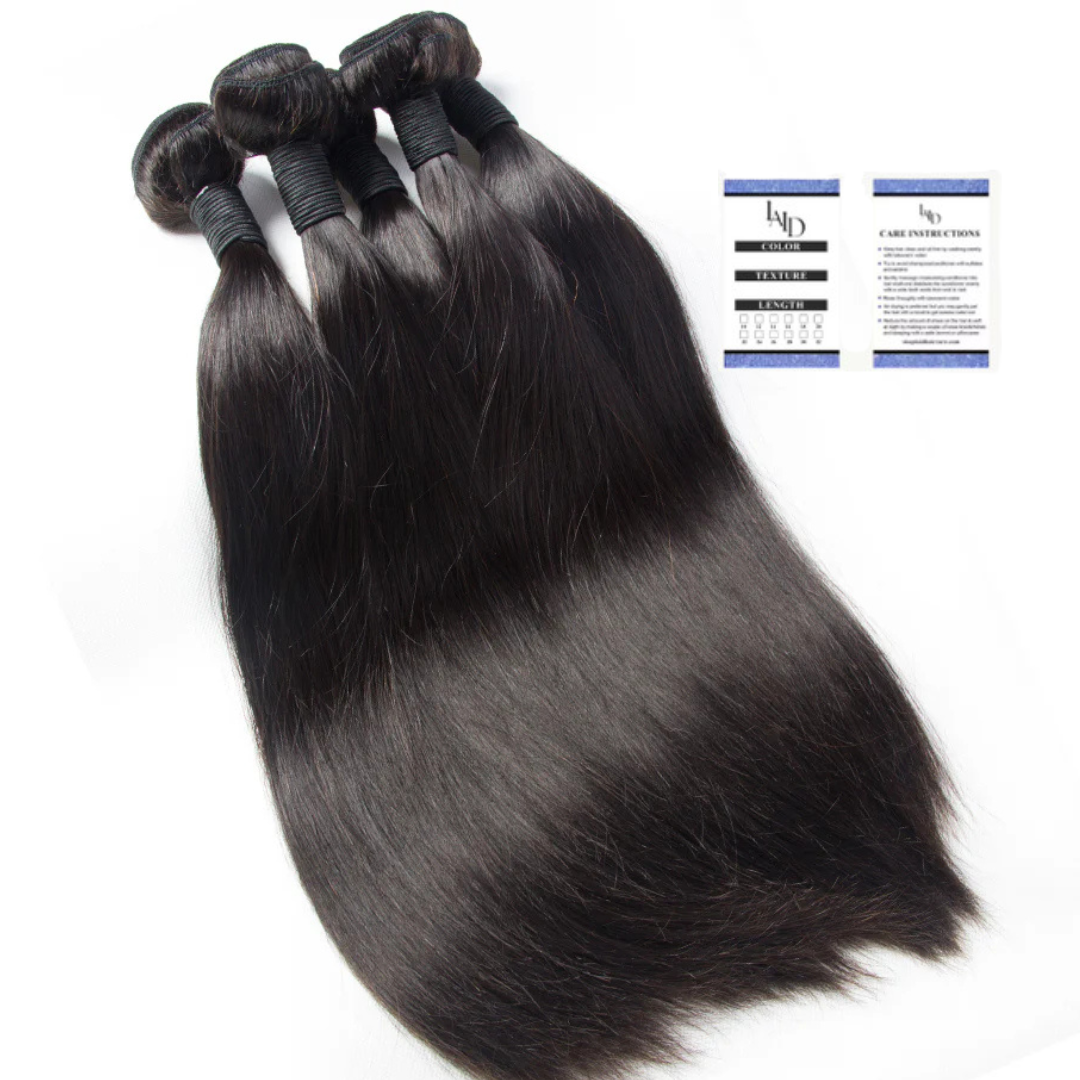 raw straight hair