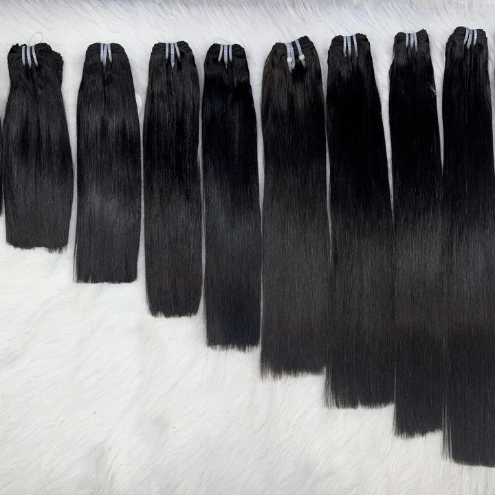 raw straight hair