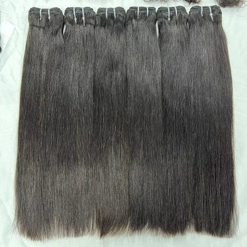 raw straight hair
