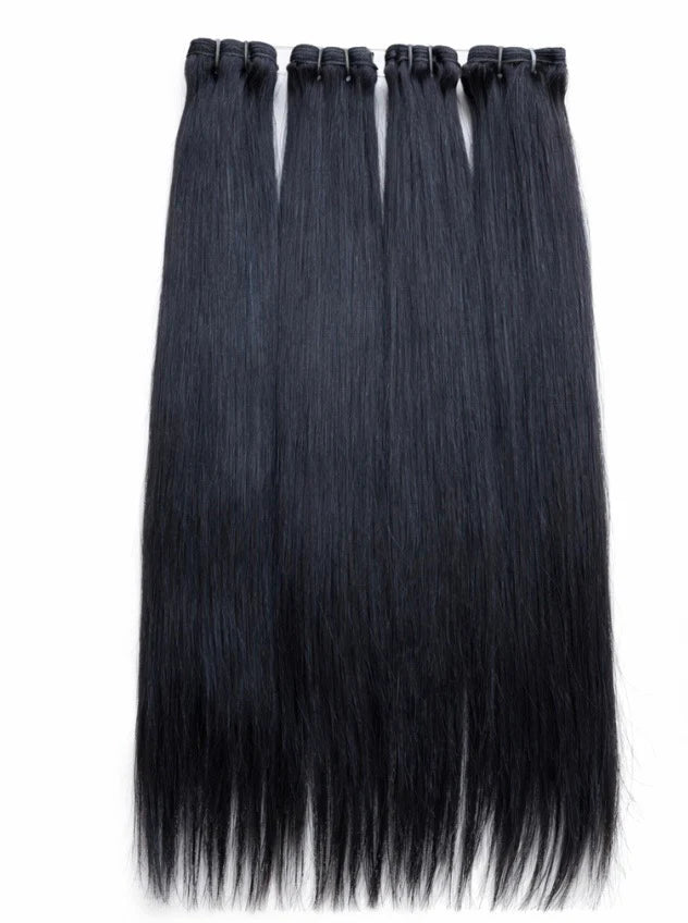 raw straight hair
